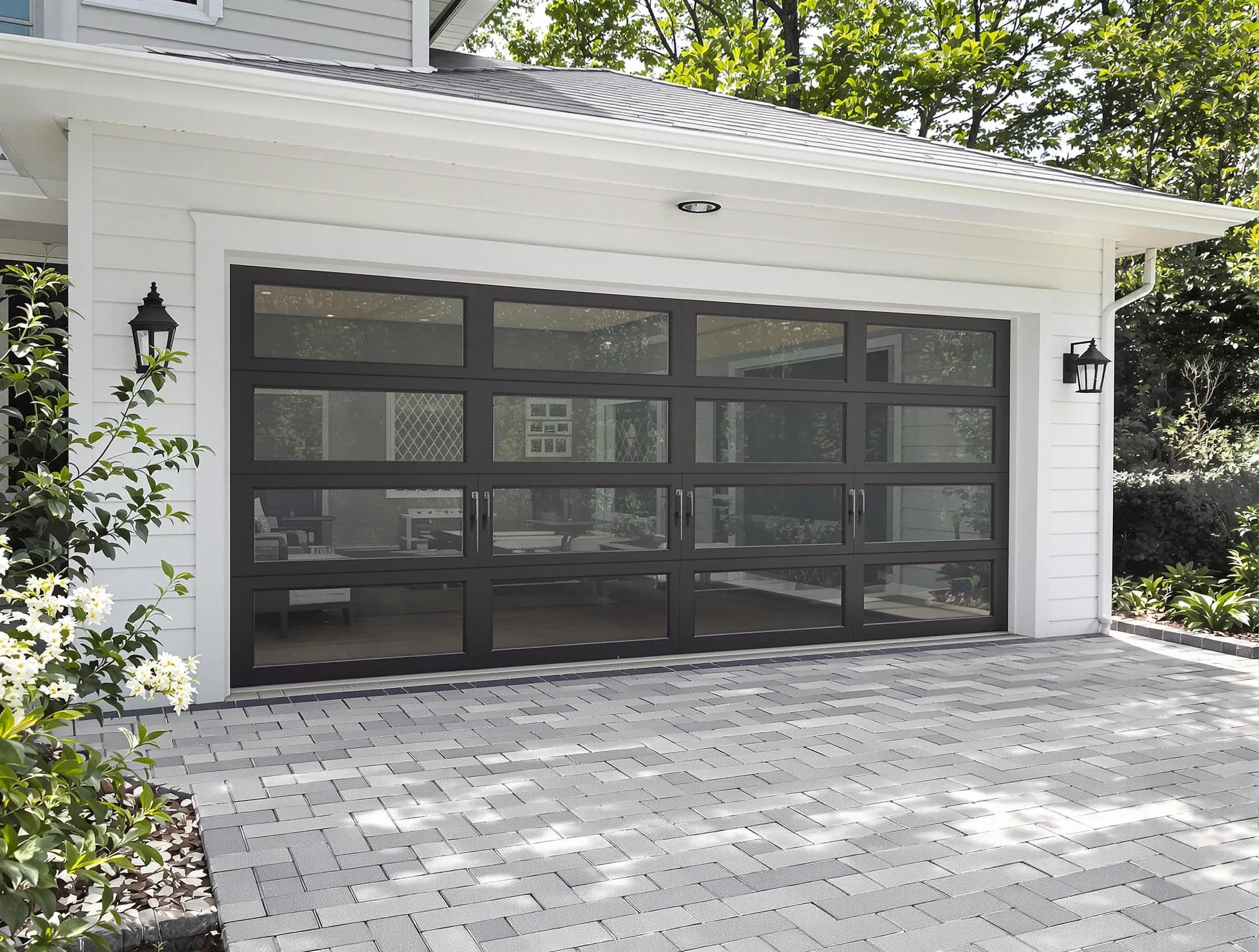 Brandermill Garage Door Repair design specialist presenting custom garage door options to Brandermill homeowner