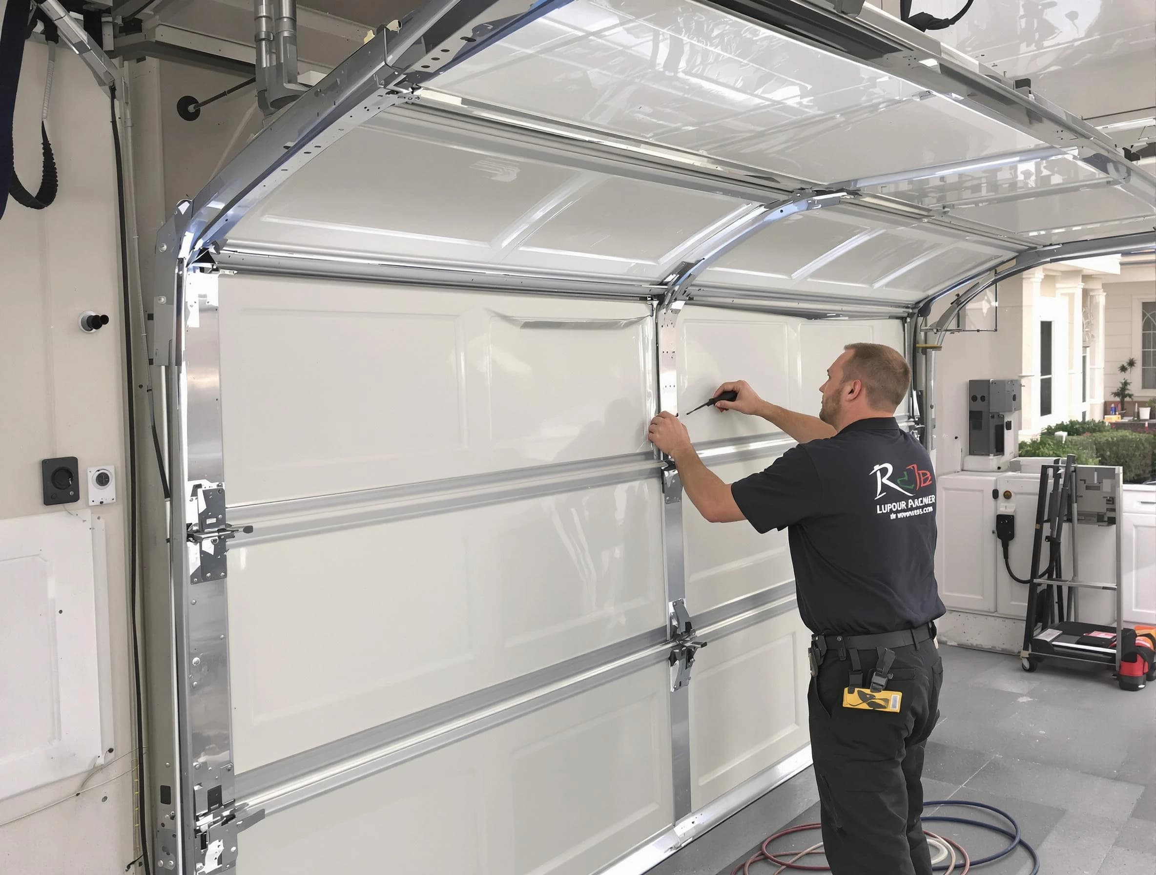 Brandermill Garage Door Repair professional performing panel repair in Brandermill