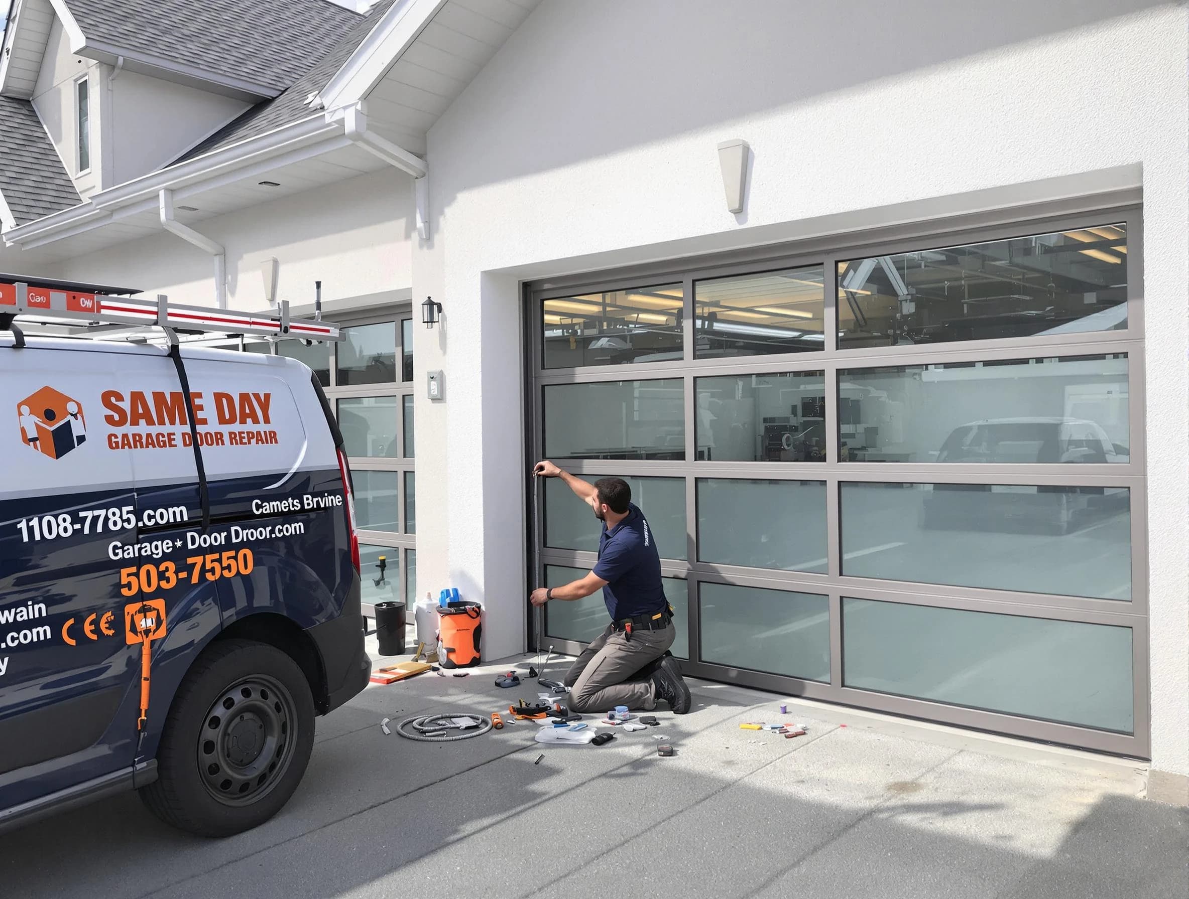 Same-day garage door repair service by Brandermill Garage Door Repair in Brandermill