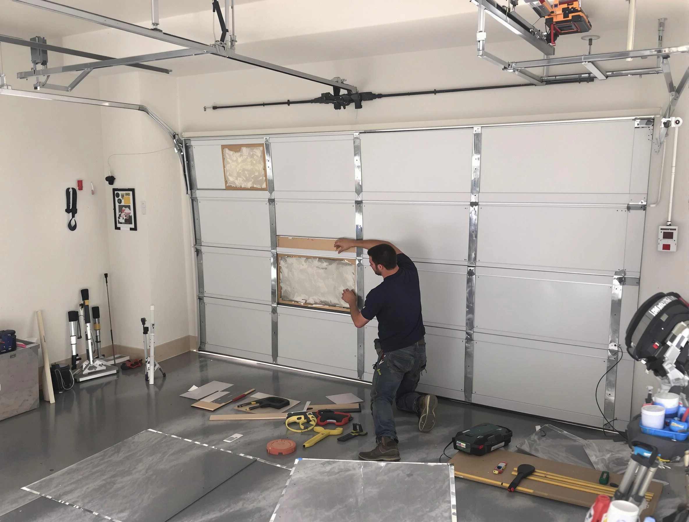 Garage Door Panel Repair in Brandermill