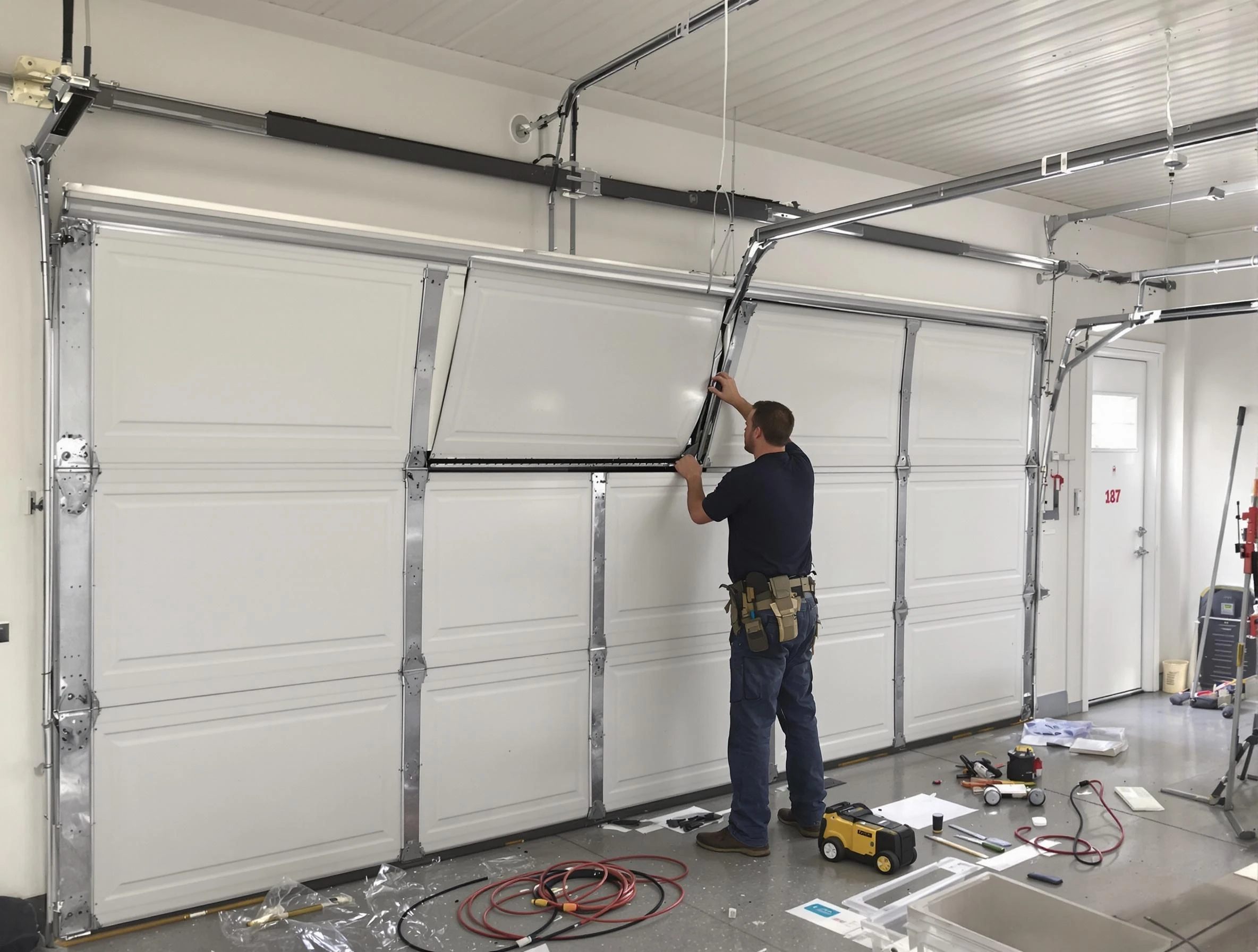 Garage Door Section Replacement in Brandermill