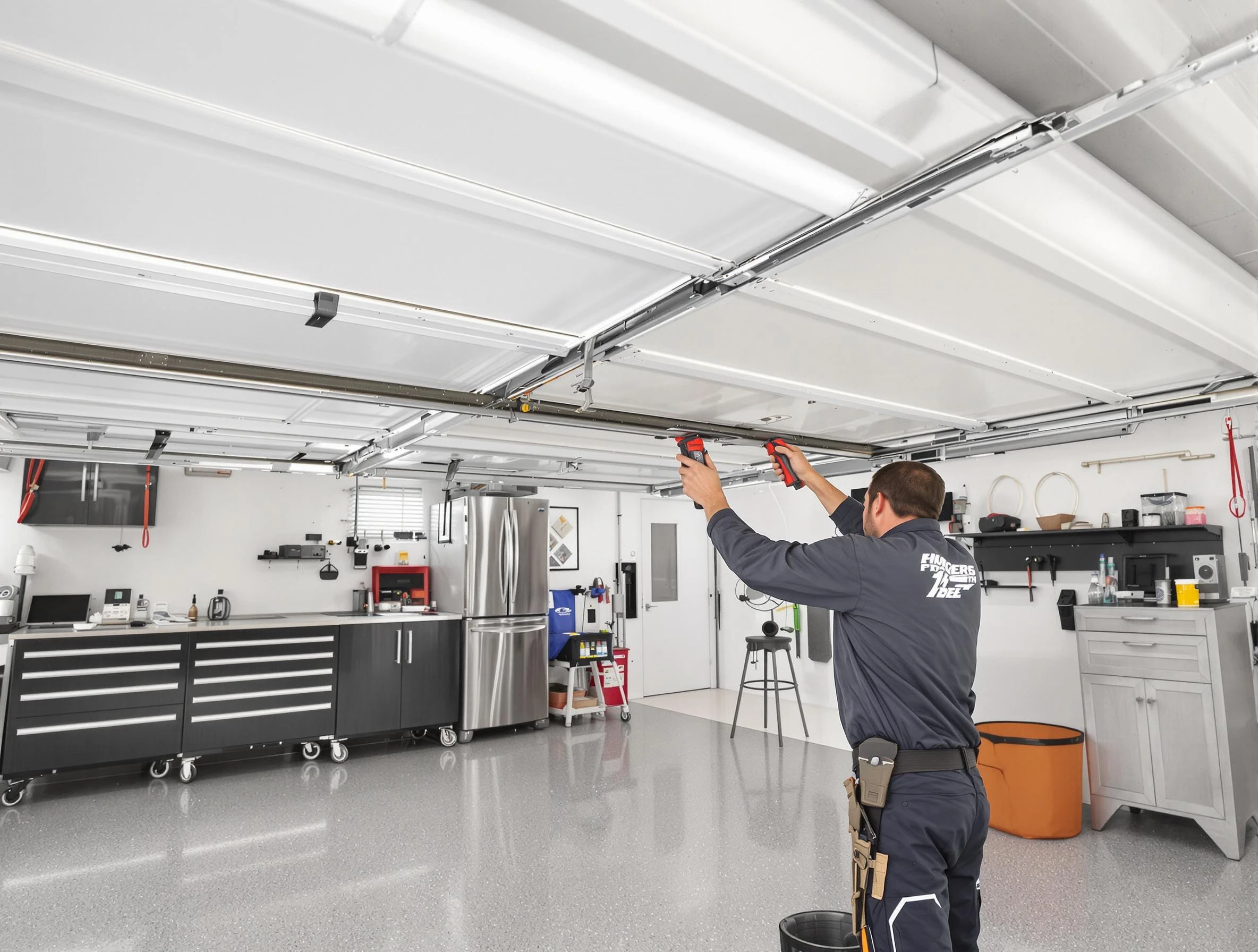 Overhead garage door repair service by Brandermill Garage Door Repair in Brandermill