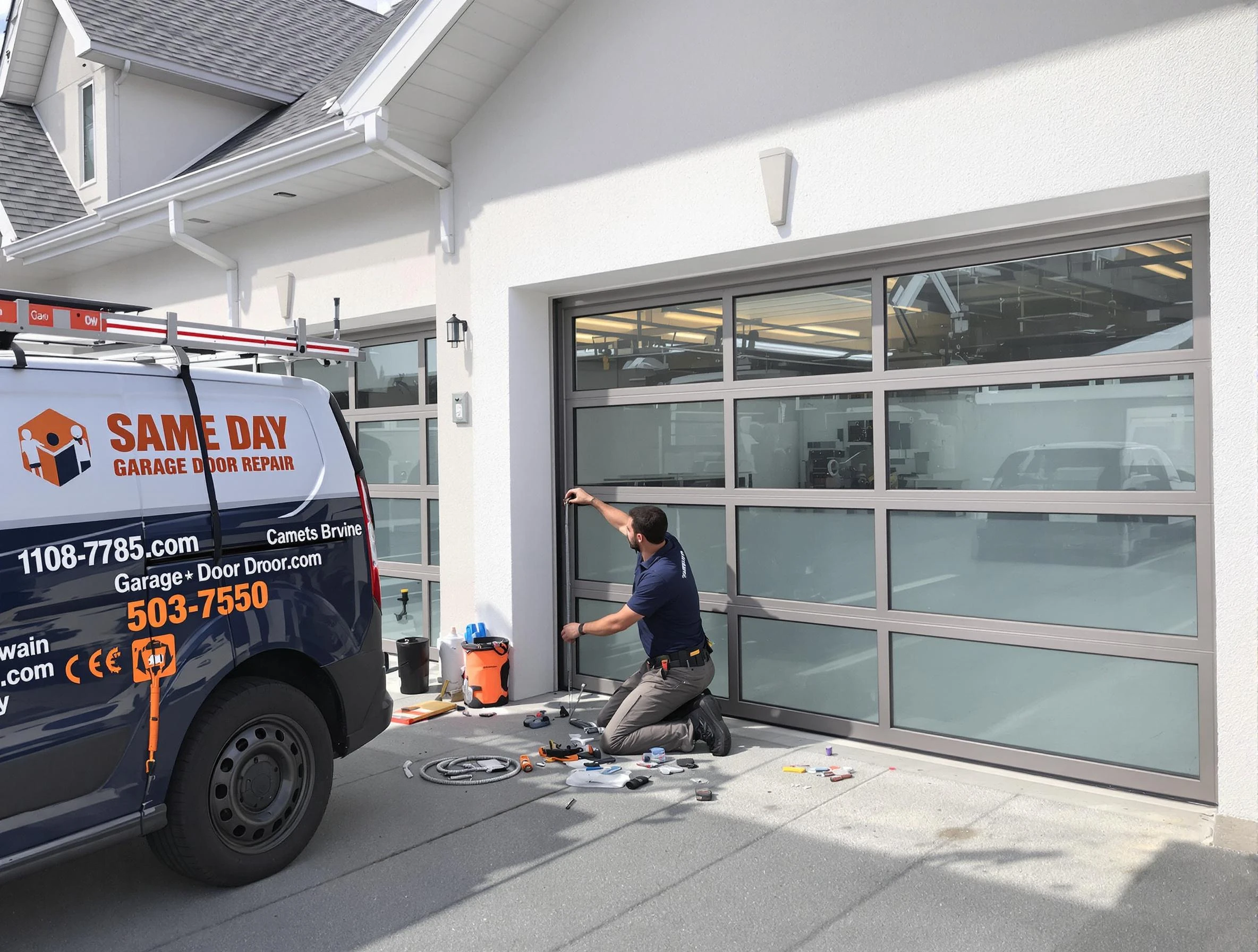 Same-day garage door repair service by Brandermill Garage Door Repair in Brandermill